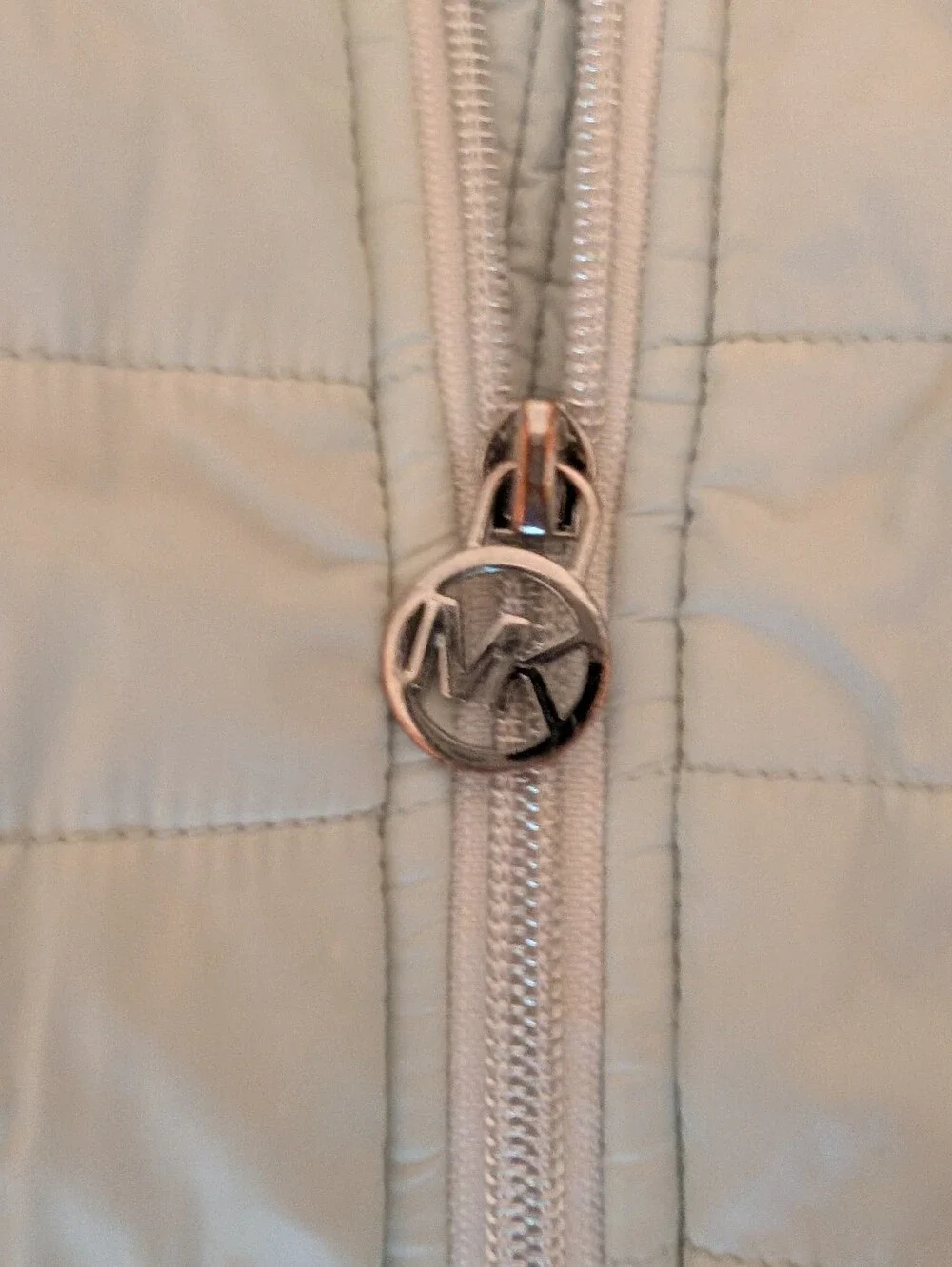 MICHAEL Michael Kors Light Blue Quilted Kids Jacket with Sherpa Trim